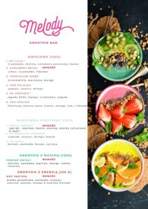 smoothie i koktajle menu