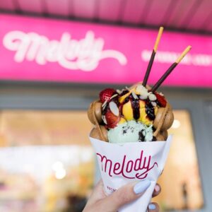 Lody w gorze na pikniku firmowym