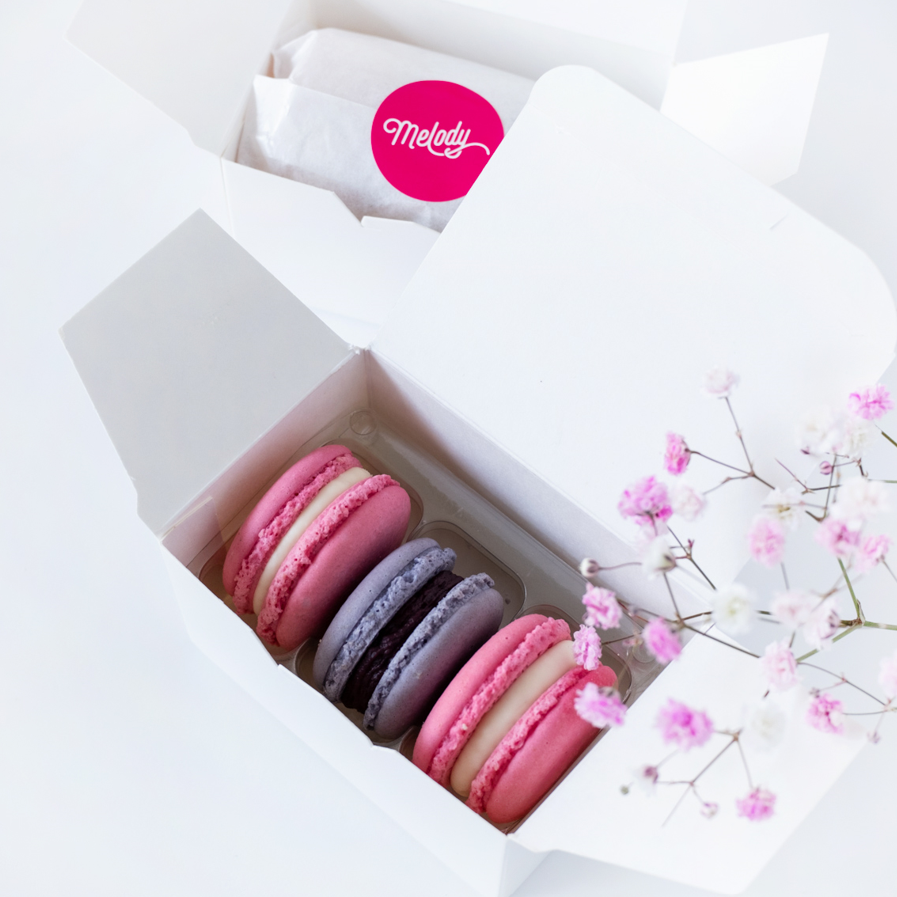 Zestaw 3 makaroników w eleganckim pudełku
