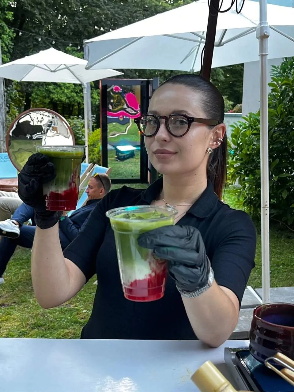 koktajl z matcha serwowany na evencie