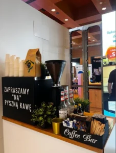 stoisko z kawa na konferencji